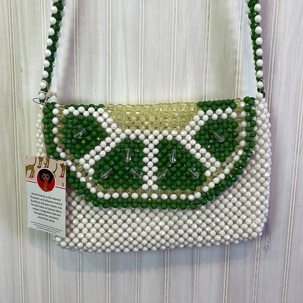 NWT BOUFFANTS & BROKEN HEARTS BEADED BAG